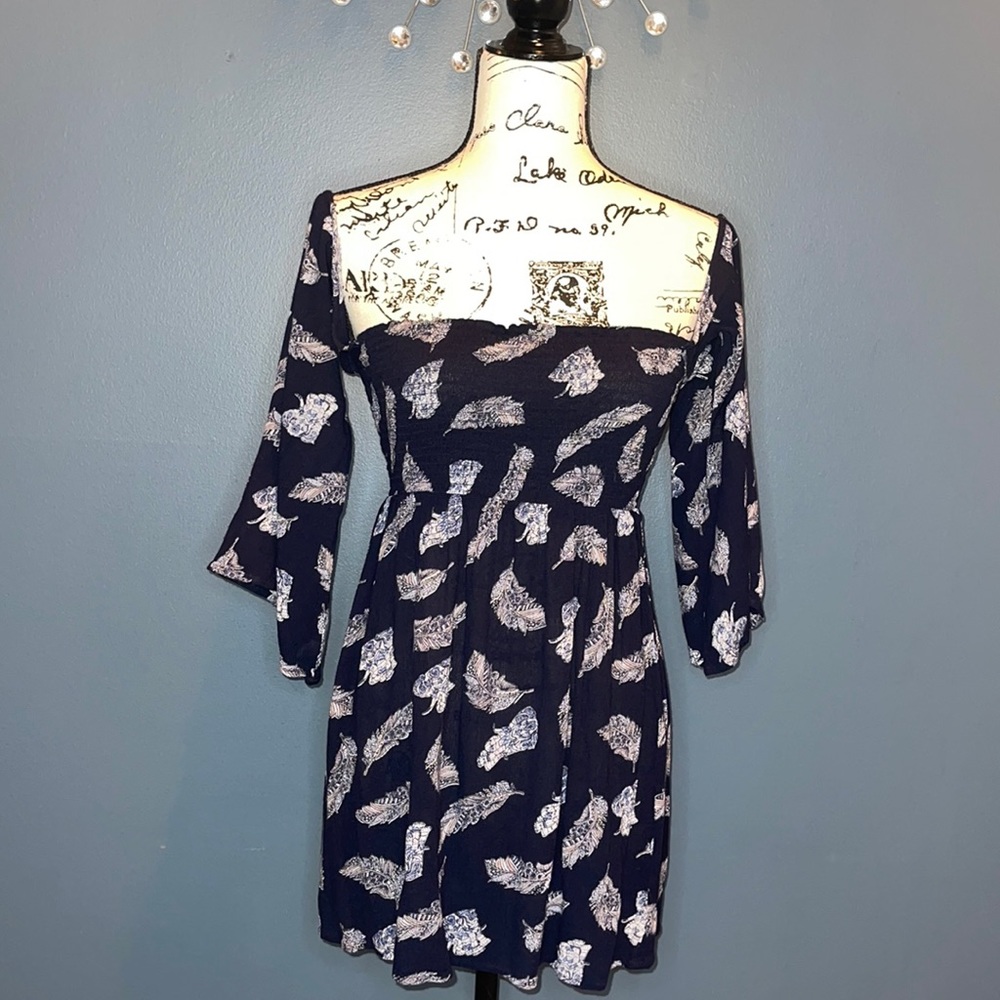 TRUTH NYC Smocked Off Shoulder Tunic/Dress